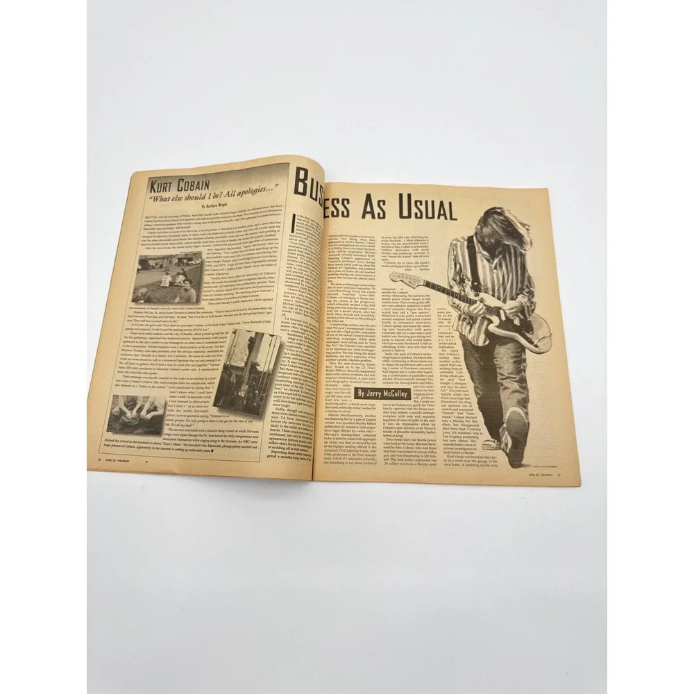Vintage BAM Magazine April 1994 Kurt Cobain Nirvana Tribute Issue 431 Grunge